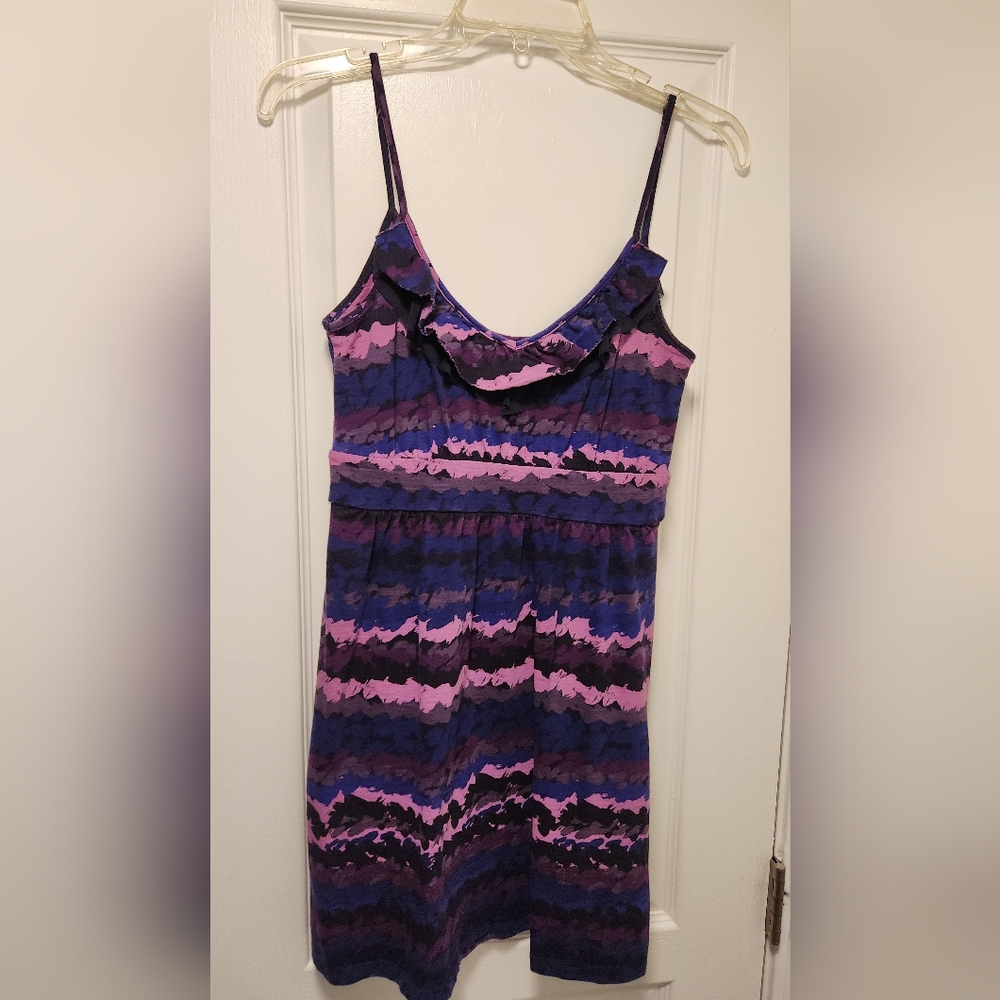 Banana Republic Purple and Pink Ruffled Sundress